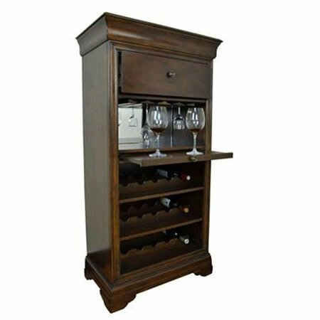 RAM GAME ROOM BAR CABINET WITH WINE RACK - BLACK BRCB2-BLK